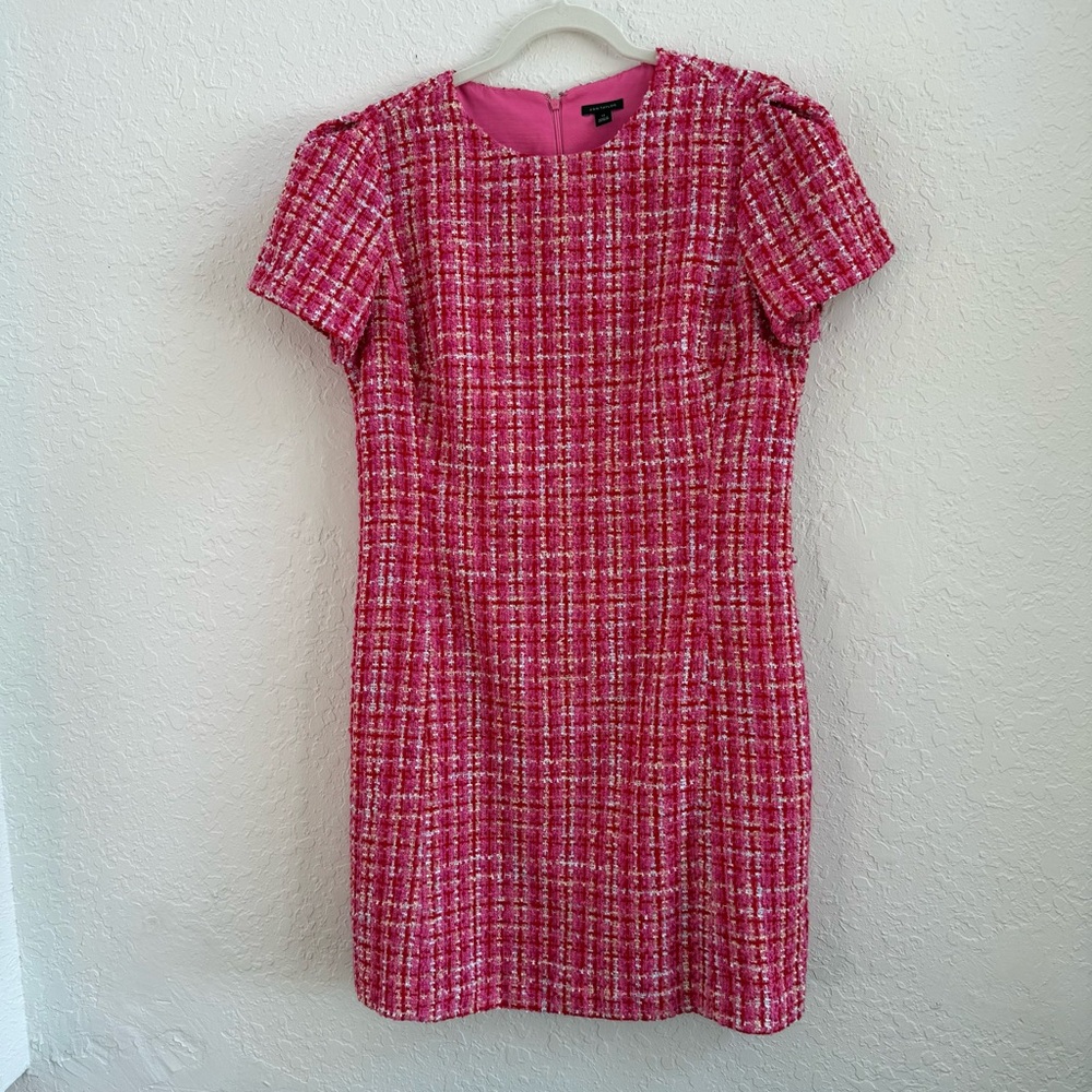 Ann Taylor Pink Tweed Mini Dress